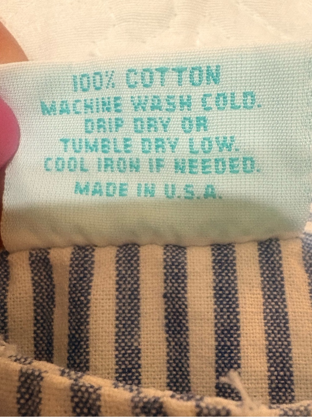 Vintage Cottontail Originals Blue Chambray Striped Ruffle Romper- Size 2T - Picture 3 of 8